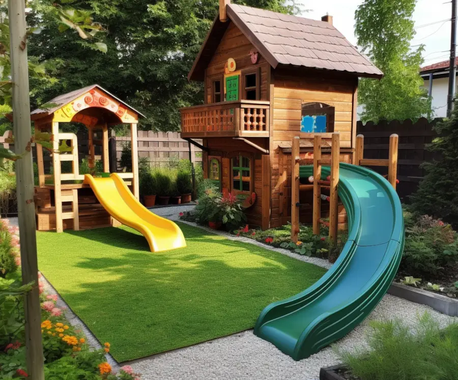 Miejsce zabaw dla dzieci w ogrodzie